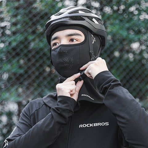 ROCKBROS LK1322004001 Winter Cycling Full Face Mask Motorcycle Fleece Warm Headgear