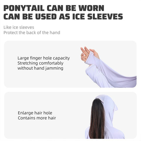 WEST BIKING YP0202331 Women's Ice Silk Hooded Jacket Sun Protection Long Sleeves Clothing