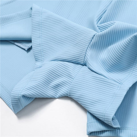 8526 Women Ribbed High Waist Yoga Shorts with Pockets for Gym Cycling Running