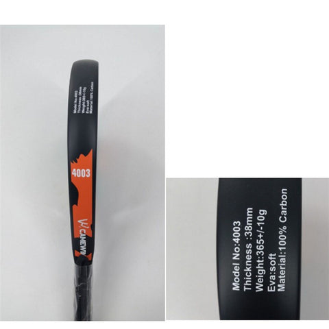 CAMEWIN Carbon Fiber Beach Tennis Racket Outdoor Sports Balls Racket with Storage Bag