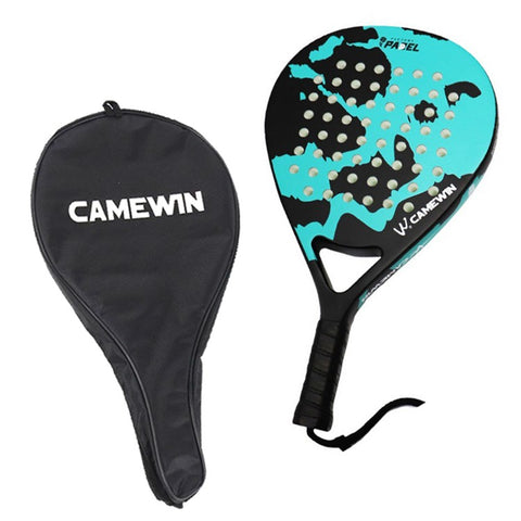CAMEWIN Carbon Fiber Beach Tennis Racket Outdoor Sports Balls Racket with Storage Bag