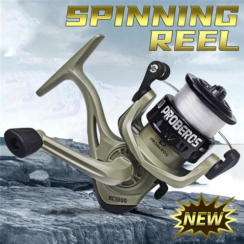 PROBEROS Fishing Reel 1BB 5.2:1 High Speed Spinning Reel with 50m Wire