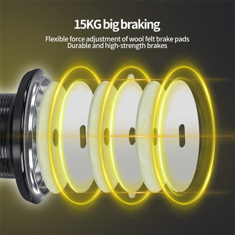 DEUKIO LEXA6000 Metal Powerful Fishing Reel Saltwater Smooth Spinning Reel with 3+1BB Bearing