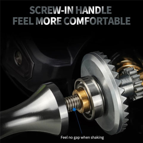 LE5000 Spinning Fishing Reels 12+1BB Metal Spool Reels 15KG Unloading Force Screw-In Handle