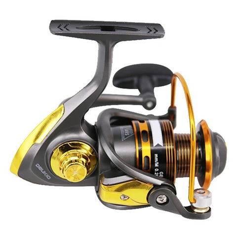 DEUKIO JS5000 5.2:1 Gear Ratio Aluminum Alloy Spool Spinning Fishing Reel for Freshwater Saltwater