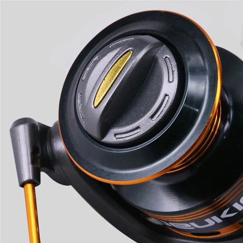 DEUKIO JS5000 5.2:1 Gear Ratio Aluminum Alloy Spool Spinning Fishing Reel for Freshwater Saltwater