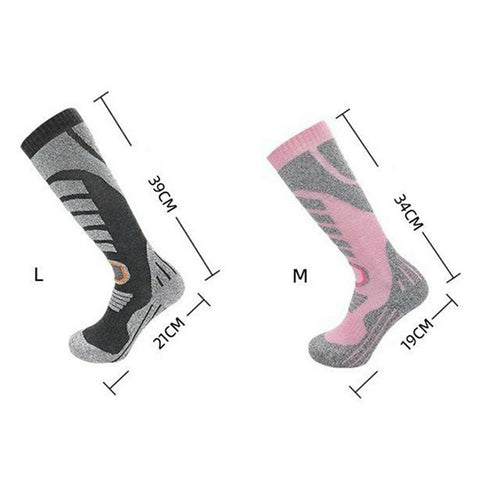 RONYUESS 8206 1 Pair Professional Winter Ski Socks Thicken High Tube Sports Socks for Men Women