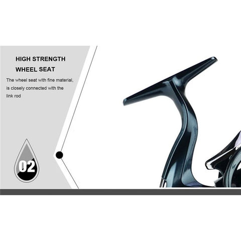 YUMOSHI XS2000 Metal Rocker Arm Spinning Reel Gapless 14BB Outdoor Fishing Reel