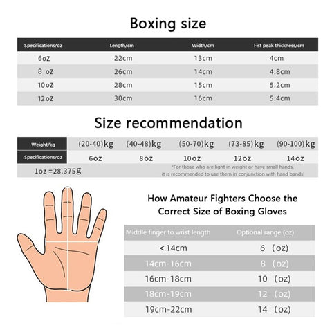 AIBEIJIAN 12oz Adult Breathable Boxing Gloves PU Training Gloves Punching Bag Kickboxing Mitts