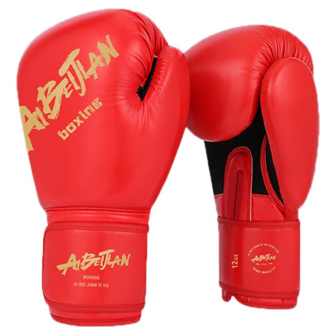 AIBEIJIAN 10oz Boxing Gloves for Teenager PU Training Gloves Punching Bag Kickboxing Mitts
