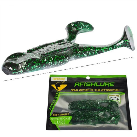 2Pcs 10.5cm Soft PVC Artificial Lure Simulation Frog Bait Fishing Tackle