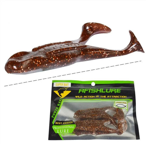 2Pcs 10.5cm Soft PVC Artificial Lure Simulation Frog Bait Fishing Tackle