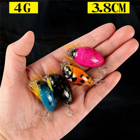 3.8cm Bionic Beetle Fishing Lure 4g Hard Bait Crankbait Fishing Tackle