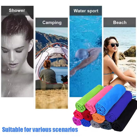 WY1003 80x130cm Portable Double-Sided Quick-Drying Towel Microfiber Sports Fitness Yoga Beach Towel