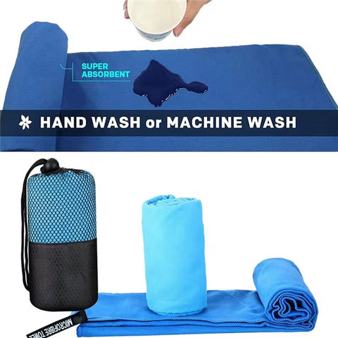 WY1003 50x110cm Double-sided Quick-drying Towel Microfiber Sports Fitness Yoga Beach Towel