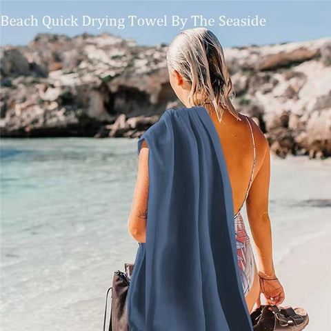 WY1003 50x110cm Double-sided Quick-drying Towel Microfiber Sports Fitness Yoga Beach Towel