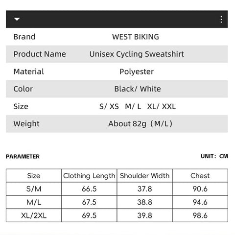 WEST BIKING YP0209024 Mountain Bike Cycling Vest Quick Drying Sleeveless Top Size XS / S