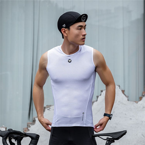 WEST BIKING YP0209024 Bike Cycling Moisture Wicking Vest Unisex Breathable Sleeveless Undershirt