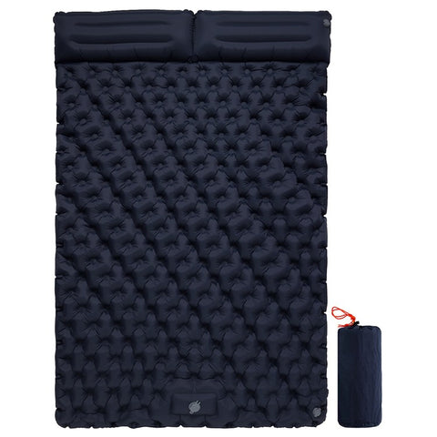 200x120CM Inflatable Sleeping Mat Built-in Foot Pump Compact Air Mattress with Pillow for Camping, Backpacking, Hiking