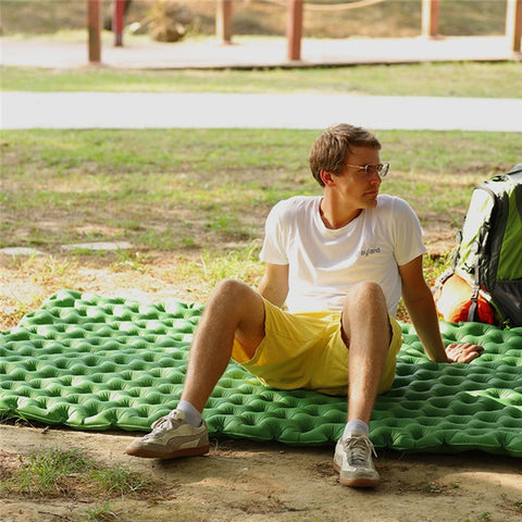 200x120CM Camping TPU Sleeping Mat Inflatable 2 People Backpacking Sleeping Pad without Pillow