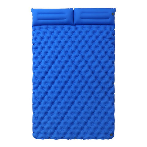 200x120CM Camping TPU Sleeping Mat Inflatable Sleeping Pad with Pillow for 2 People Backpacking, Tent, Hiking
