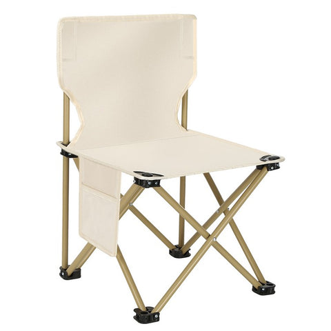 Size S Metal+Oxford Cloth Portable Folding Chair Outdoor Camping Fishing Backrest Chair