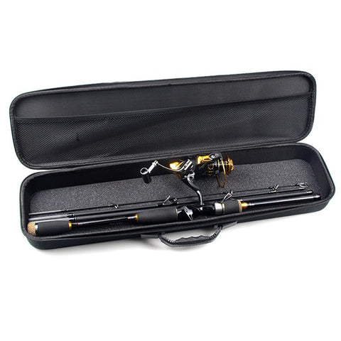 JSFUN 61.5x15x7cm Fishing Rod Storage Bag Shock-Absorbed EVA Hardshell Case for Fishing Tools