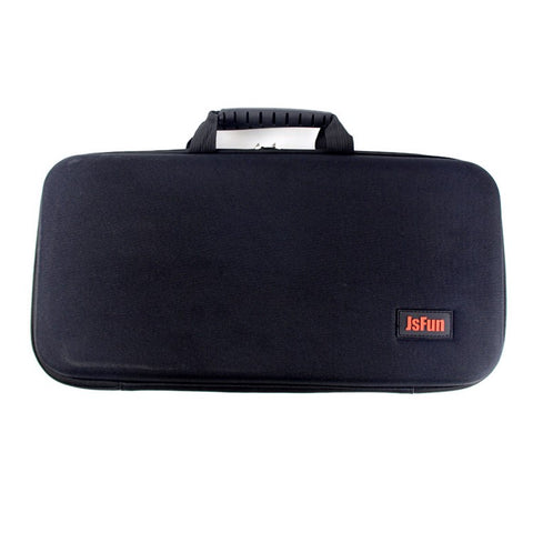 JSFUN 43.5x21.5x6cm EVA Fishing Rod Reel Bag Fishing Tool Storage Pouch with Slotted Sponge Lining