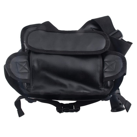 A019 Fishing Rod Holder Shrimp Lure Storage Bag Waterproof PU Leather Waist Pack