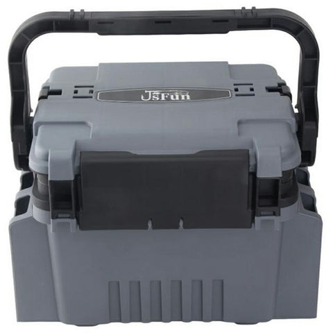 JSFUN FB90 Fishing Box Organizer Multi-function Lure Live Fish Bucket Thicken Storage Box, Size S: 31.5x17.7x23cm