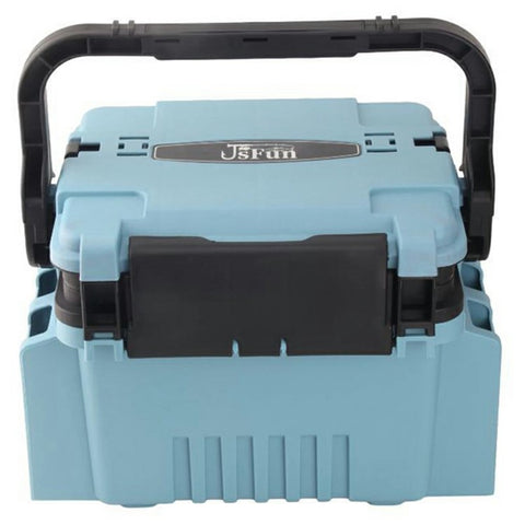 JSFUN FB90 Fishing Box Organizer Multi-function Lure Live Fish Bucket Thicken Storage Box, Size S: 31.5x17.7x23cm