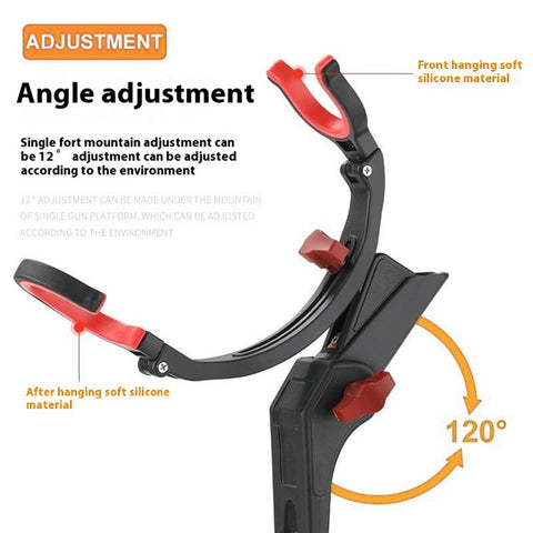 Z339 Multi-Function Fishing Rod Rack 360 Degree Adjustable Single Turret Fishing Pole Holder