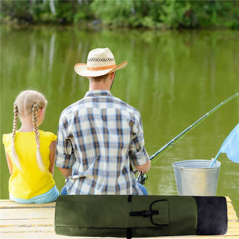 KG0007 Cylindrical Fishing Pole Holder Bag 600D Oxford Cloth Portable Fishing Rod Organizer Bag