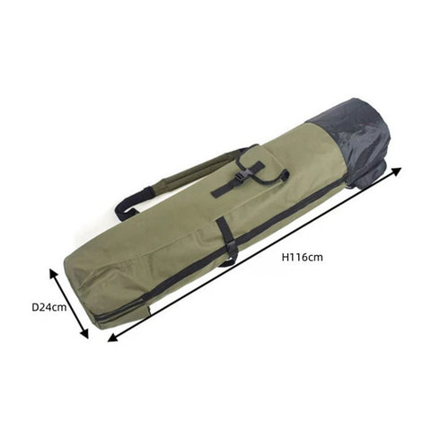 KG0007 Cylindrical Fishing Pole Holder Bag 600D Oxford Cloth Portable Fishing Rod Organizer Bag