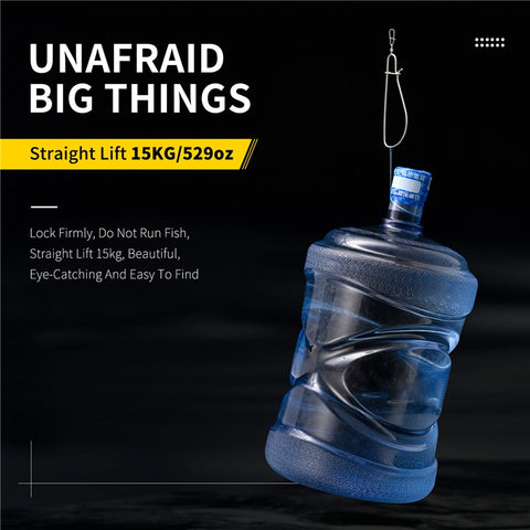 LEO 28282 Stainless Steel  Fish Buckle Lock Fishing Stringer Clip with 7pcs Snaps Fishing Holder Kit