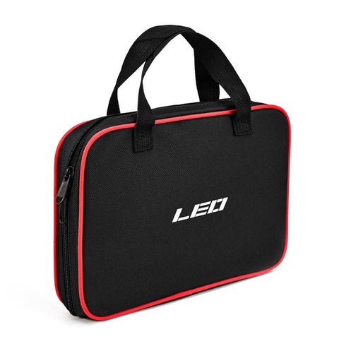 LEO 28256 10-Grid Squid Hook Storage Bag Polyester+PP Fishing Lures Soft Bait Storage Case