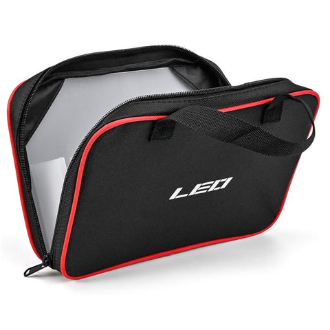 LEO 28256 10-Grid Squid Hook Storage Bag Polyester+PP Fishing Lures Soft Bait Storage Case