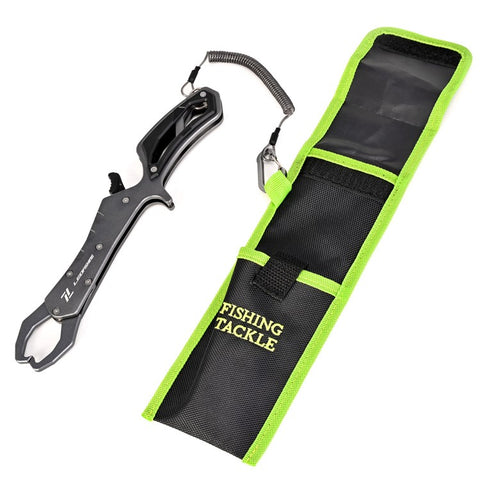 LEO 28235 Anti-skid Fishing Grip Aluminum Alloy Fish Control Clamp with Anti-lost Rope and Buckle