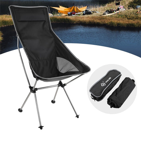HALIN Portable Folding Chair Aluminum Alloy 1200D Oxford Cloth Outdoor Camping Fishing Backrest Chair