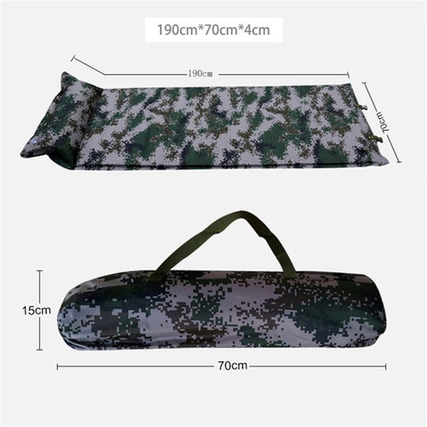 cqd1001 190x70x4cm Camping Sleeping Pad Extra Thick Pillow Ultralight Waterproof Sleeping Mat with Carrying Bag