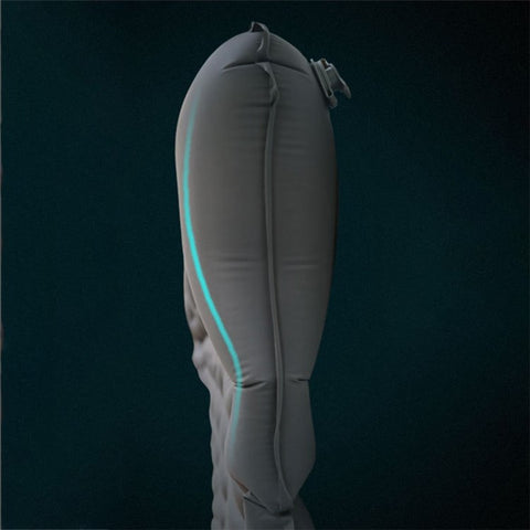 GM-DAM01 Double Person Rhombus Air Mat Outdoor Camping Sleeping Cushion Inflatable Mattress with Pillow