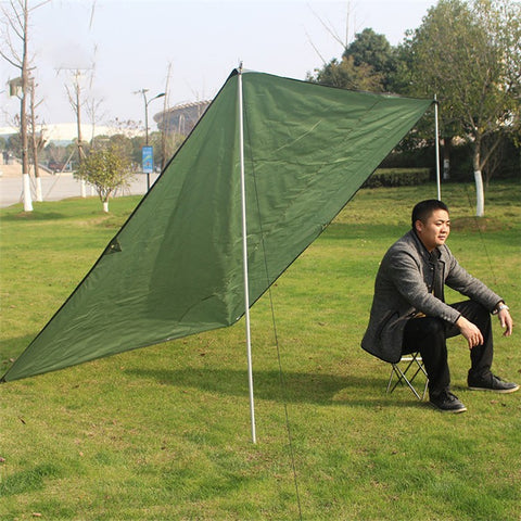 AOTU 220x150cm Portable Moisture-proof Picnic Mat 420D Oxford Cloth Camping Lawn Mat Carpet with Ground Nail