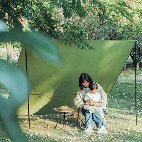 AOTU 220x150cm Portable Moisture-proof Picnic Mat 420D Oxford Cloth Camping Lawn Mat Carpet with Ground Nail