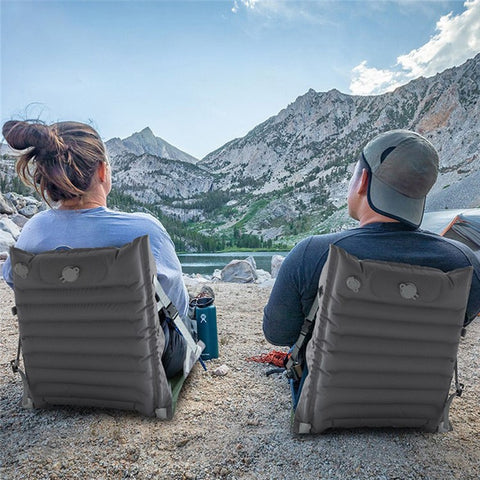GM-z01 Adjustable Outdoor Inflatable Folding Seat Cushion 40D Nylon Camping Picnic Beach Chair