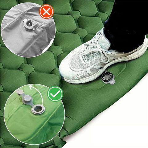 GM-SR01 Double Sleeping Mat 190x122cm Inflatable Camping Mattress Built-in Pump with Pillows