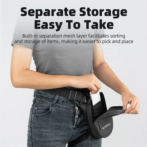 ROCKBROS AS-081 Motorcycle Rider Fanny Pack Waterproof Motorbike Riding Reflective Leg Waist Bag