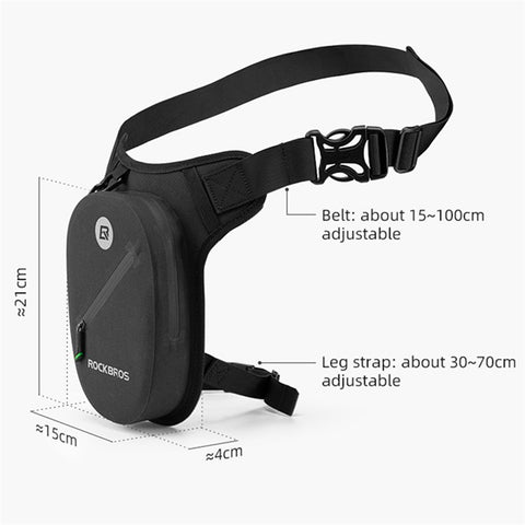ROCKBROS AS-081 Motorcycle Rider Fanny Pack Waterproof Motorbike Riding Reflective Leg Waist Bag