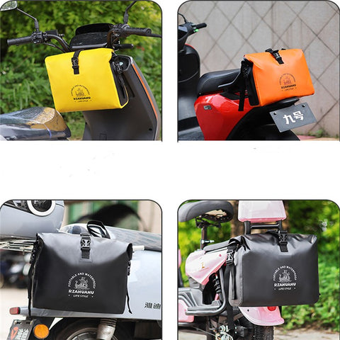 RZAHUAHU 9L Waterproof PVC Motorcycle Tool Bag Motorbike Handlebar Saddle Storage Bag