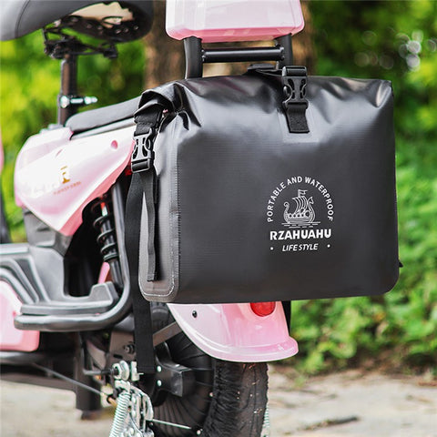 RZAHUAHU 9L Waterproof PVC Motorcycle Tool Bag Motorbike Handlebar Saddle Storage Bag