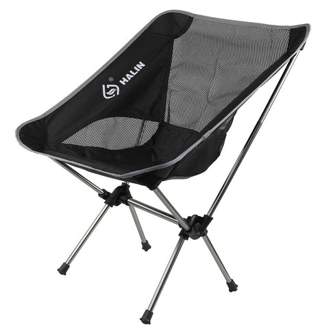 HALIN HS-334 Portable Folding Chair Aluminum Alloy Pole 1200D Oxford Cloth Camping Backrest Chair